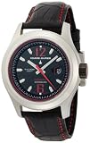 Chase-Durer Mens 990.2BR-ALLI Starburst Automatic Red-Stitched Leather Strap Watch