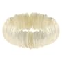 Genuine Mother of Pearl Stone Chip Shell Crescent Stretch Bracelet One Size Fits All