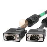 Black VGA Monitor extension Cable Male / Male (50FT / 15 M) for Sony PS3