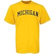 Michigan Wolverines Maize Arch Logo T-shirt -