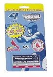 Boston Red Sox 2004 World Series Game 4 Ticket Stub with Header Card
