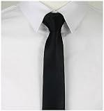 #1: Schmale Krawatte 5cm schwarz handgenäht