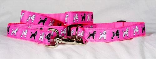Designer Standard Poodle Dog Leash - Pink Standard Poodle Leash - Four Feet Long - Made in USA