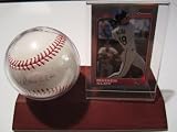 Moises Alou Miami Marlins Signed Autographed Baseball & Wood Case Plus Card COA for the Autograph & Proof