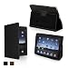 Snugg iPad 1 Case Leather Case Cover and Flip Stand Premium Nubuck Fibre Interior (Black) - Superior Quality Design as Featured in Wired Magazine