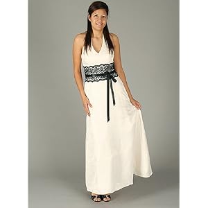 Buy A-Line Floral Jacquard Halter Formal for Bridesmaid Formal Prom by GOJANE