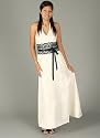 A-Line Floral Jacquard Halter Formal for Bridesmaid Formal Prom