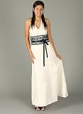 A-Line Floral Jacquard Halter Formal for Bridesmaid Formal Prom