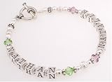 Personalized Mother's or Grandmother's Bracelet - 2 Names Made by Sweet and Chic