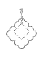 Precious Metal Fashion Pendant in Sterling Silver