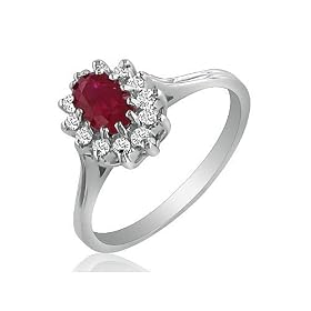 Gorgeous Ruby and Diamond Pinky Ring in 14k White Gold Gorgeous Ruby and Diamond Pinky Ring in 14k White Gold