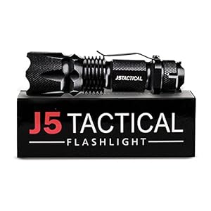 J5 Tactical V1-Pro Flashlight - The Original 300 Lumen Ultra Bright, LED Mini 3 Mode Flashlight