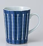 ブルー一珍十草マグ 【マグカップ 美濃焼】