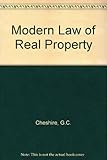 Cheshire's modern law of real property