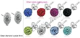 Best Price STUDS-CRYSTAL CLEAR 8MM: clear crystal,Silver Swarovski crystal earrings by utopia - 8MM - bling bling!! - silver studs - made with over 100 Swarovski crystals, post and clip 925 silver studs. the Utopia collection