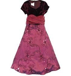 Bonnie Jean Girls Embroidered Dress With Sequins
