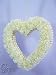Artificial Silk Wedding Flower 2Tone Coloured Rose 23cm Heart-Shaped Wall Decoration (Cream) from GT Decorations