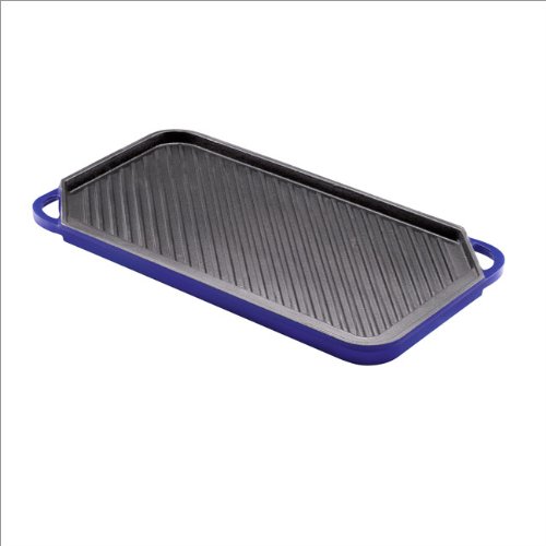 Rachael Ray Cast Iron Double Burner Griddle - Blue