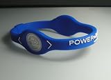 Power Balance Silicone Wristband Bracelet with W/randon Lettering --(Color:blue; Size: Xs)