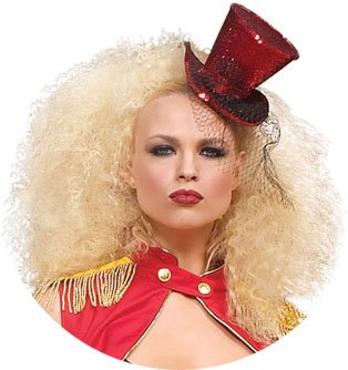 Mini Red Glitter Top Hat