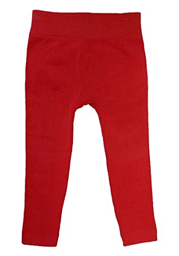 Simplicity Kids Comfortable Fleece Leggings with Stretch Waist, Red, M