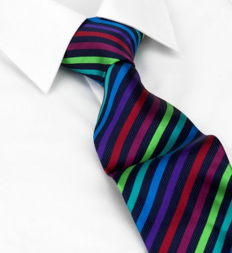 Luxury Pure Silk Multi-Stripe Tie