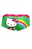 Hello Kitty Rainbow Green Pink Lace Hot Pants