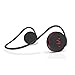 PLAY X STORE Multi-Function Pedometer Bluetooth Wireless Headphones Stereo Sport Earbuds with Mic (Black/Red)