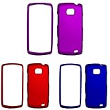LG Ally VS740 Combo Rubber Feel Purple Protective Case Faceplate Cover + Ru ....