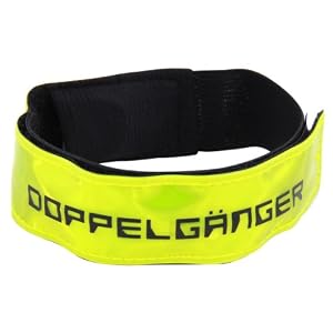 DOPPELGANGER(ドッペルギャンガー) LED裾バンド DA020LB 自転車・ウォーキング用ポジションライト 4連LED 反射素材採用 防滴仕様 軽量18g [連続点滅200時間]