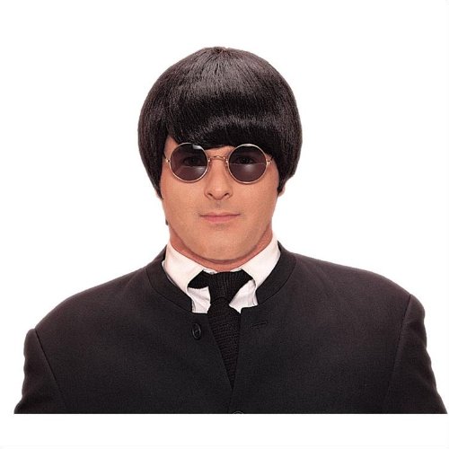 60s Beatles Moptop Black Costume Wig