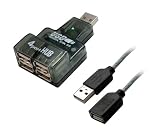 APM - Mini Hub 4 Ports USB + Mini rallonge USB