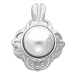 Platinum Mabe Pearl Pendant