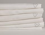 Lollipop Lane - Muslin Squares - White Heart - 6 Pack