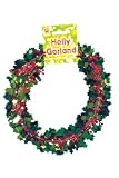 garland,holly wired tinsel,25'/750cm
