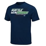 NFL Seattle Seahawks Control Clock Short Sleeve T-Shirt, Ash Navy Heather, Small at Amazon.com