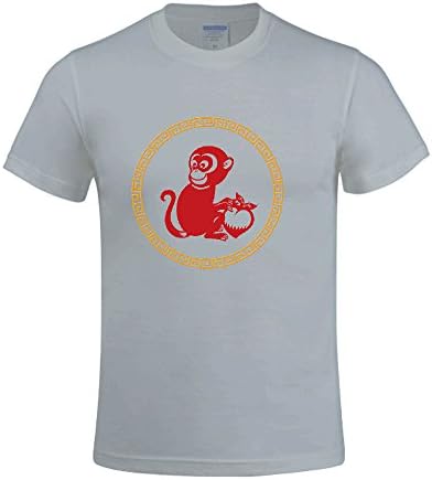 2016 Monkey Years 2016 Men's Big And Tall Crew T-Shirts Grey