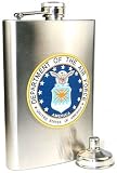 Review Swigs SW-21 / Military 8 oz. Stainless Steel Hip Flask with Funnel Gift Set : United States Air Force Logo