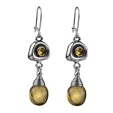 Caribbean Amber and Sterling Silver Small Oval Earrings