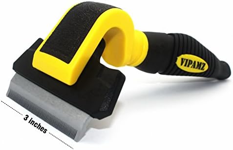 Magic Deshedding Tool Reduces Shedding By 95% -The Best Deshedding Tool to Easily Remove Shed Hair -Unique Shedding Blade Is Gentle on Your Dog's Skin for Both Thin &amp; Thick Coats-blade76mm (M)