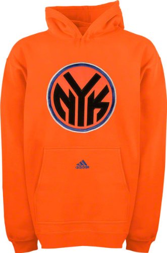 New York Knicks Youth Orange Big Logo Fleece Hooded Sweatshirt