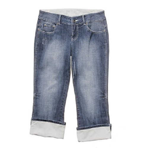WhiteSeason Caprihose Frauen, denim/beige