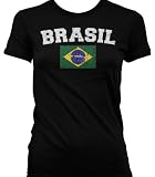 Brasil Flag International Soccer Juniors T-shirt, Brasilian Soccer Juniors T-shirt