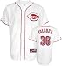 Edinson Volquez Jersey: Adult 2010 Majestic Home White Replica #36 Cincinnati Reds Jersey - Small