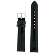Mens Watch Band Crocodile Grain Black Glossy Built-In Spring Bars 20 millimeter