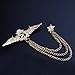 Wing Star Lapel Pin Men Suit Shirt Corsage Collar Chain Brooch Gold