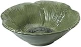 Ambiance Fleur Rustique 7-Inch Figural Dessert Bowl, Green, Set of 4