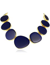 Kenneth Jay Lane Enamel Flat Disc Necklace