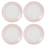 Toscana Pink Stoneware Collection - Set of 4 - 11 Inch Dinner Plates by Caldo-Freddo