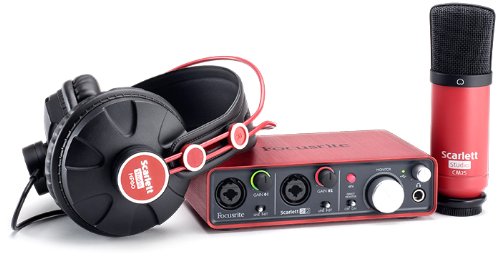 Focusrite Scarlett Studio Pack Inc Scarlett 2i2 Audio Interface, CM25 Condenser Mic, HP60 Headphones